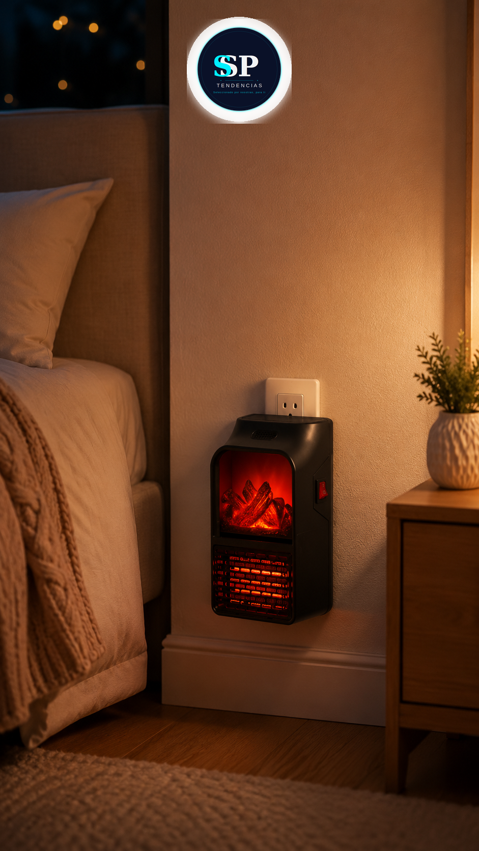Calefactor Portátil Flame Heater 1000 W
