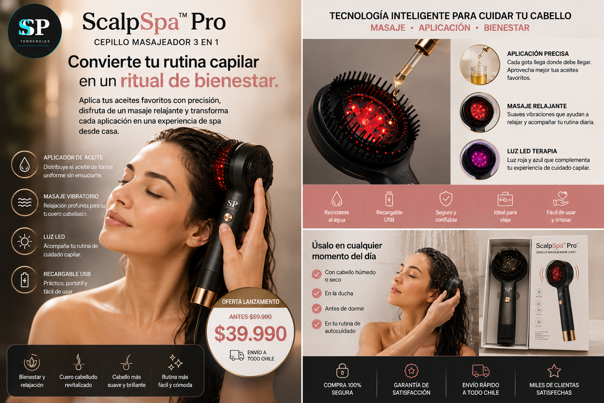 ScalpS™ Cepillo Masajeador Capilar 2 en 1  🌟PAGA AL RECIBIR🌟