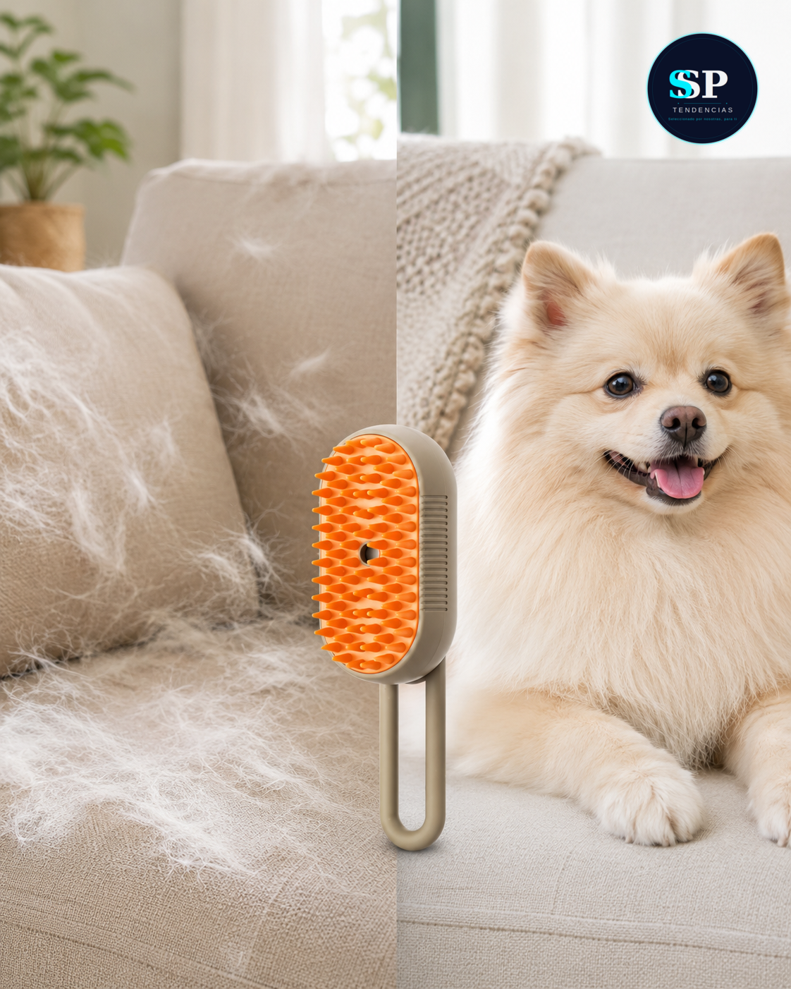 Cepillo Para Mascotas A Vapor Recargable